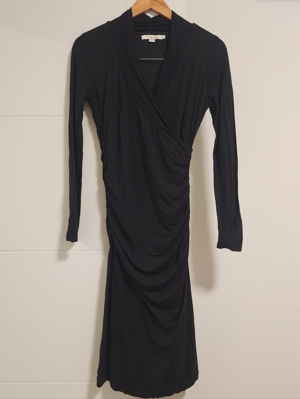 Boden Faux Wrap Long Sleeve Dress